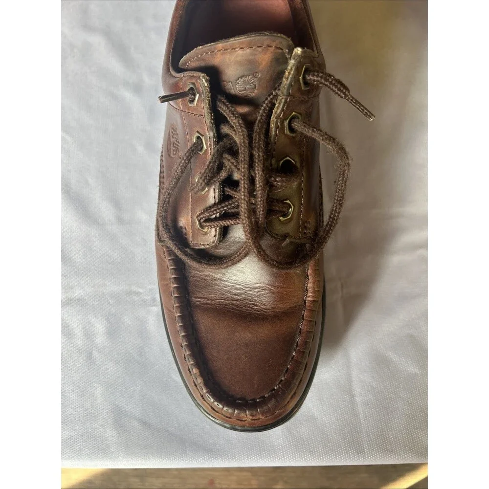 Vintage Timberland 69037 Leather Moc Toe Oxfords Shoes With Box Men's Size 10 M